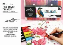 Maletin 72 Rotuladores Fine Brush Creative 2 Punta