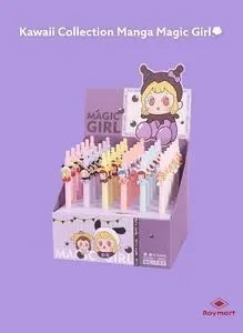 Expositor 36 Boligrafo Gel Magic Girl Click Pen