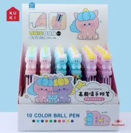 Expositor 36 Boligrafo 10 Colores Unicornios