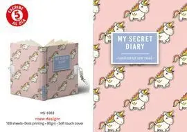 Diario A5 168H con Candado Unicorns Are Real
