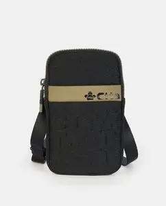 Mini Bolso Bandolera Porta-Movil Serie Saami Negro