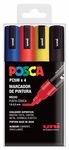 MARCADORES UNI POSCA PC5M ESTUCHE 4 COLORES BASICO