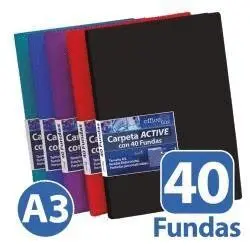 Carpeta Active 40 Fundas Tamaño A3 Supra Surtidas