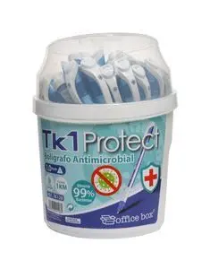 Boligrafo Antimicrobial Tk1 Triangular Azul 50U