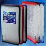 Carpeta A4 Pp con Cremallera Zipper Negro