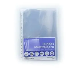 Bolsa 10 Fundas Cristal Multitaladro Tamaño Folio