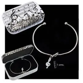 Pulsera Rigida Plateada con Congante de una Clave