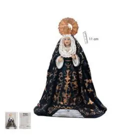 Figura Virgen de la Esperanza Negra 11Cm