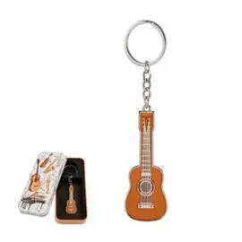 Llavero Guitarra Marron Claro