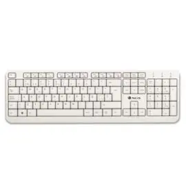 Teclado Blanco con 12 Teclas Multimedia de Cable