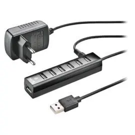 Hub Usb 2. 0 de 7 Puertos con Adaptador de Corrient