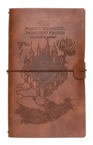 Cuaderno de Viaje Tapa Cuero Harry Potter