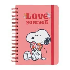Cuaderno Tapa Forrada A5 Bullet Snoopy Love Yourse
