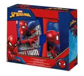 Botella Aluminio 500Ml + Sandwichera Spiderman