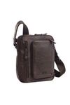 BANDOLERA HOMBRE MEDIANA VARIOS BOLSILLOS MARRON