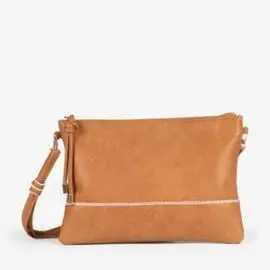 Cartera de Mano con Asa y Bandolera Cuero Nudo