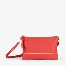 Cartera de Mano con Asa y Bandolera Rojo Nudo