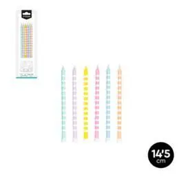 Vela Extralarga Colores Surtidos 14,5Cm Blister 12