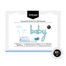 Glob Poliam Palabra Babyazul Pastel Metaliz 107Cm-