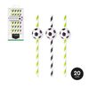 CAÑAS FUTBOL DECORACION COLOR SURTIDO 20CM PAPEL 8