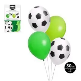 Set Globo Decorado Futbol Colores Surtidos 30Cm la
