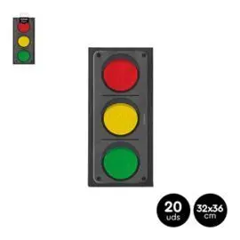 Servilleta Doble Semaforo Multicolor Pliegue 1/8 2