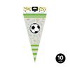 BOLSA CHUCHES FUTBOL 18X37CM PLASTICO 10 UDS