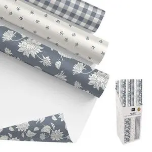 Papel Regalo 200X70Cm Grey Surtidos