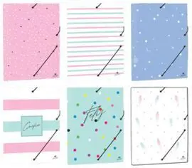 Carpeta Folio Gomas Solapas 6 Diseños Surtidos 479