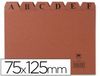 INDICE FICHEROS CARTON Nº2 CUERO A-Z 125X75MM
