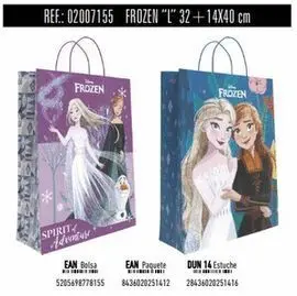 Bolsa Regalo Papel Frozen Disney 14X32X40 Asa Reto