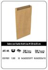 SOBRE KRAFT M 20+6X35 NATURAL LISO PAQUETE 25 UDS