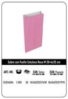 SOBRE CELULOSA M 20+6X35 ROSA PAQUETE 25 UDS