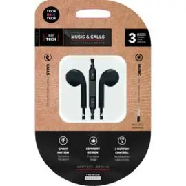 Auriculares Ergonomicos Eartech Black Cable 1,2M J