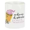 TAZA MELENAS AL VIENTO Y A VIVIR EL MOMENTO
