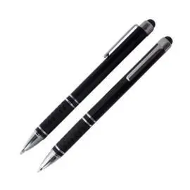 Juego Boligrafo y Portaminas Touch Negro Metal