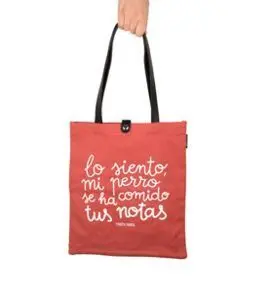 Bolsa Loneta Vaquera Rosa Notas