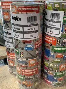 Bobina Papel de Regalo In1504-B 31 cm Gris