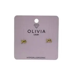 Pendientes Xo Hipoalergenico Bañado en Oro 24 K