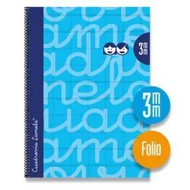 Bloc Folio Forrado Cuadrovia 3Mm 80H Tapa Dura Azu