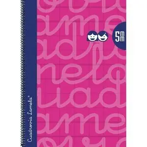 Bloc Folio Lamela Forrado Cuadrovia 5Mm Fucsia 90G