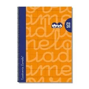Bloc Folio Lamela Forrado Cuadrovia 5Mm Naranja 90
