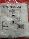 BOLSA CAMISETA 35X50 70  RECICLADO 1 KG