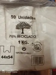 Bolsa Camiseta 44X54 70 Reciclado 1 Kg