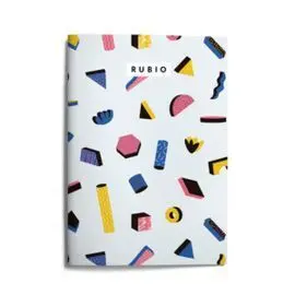 Libreta A4 80Gr Grapa 3D Gris Cuadros 4Mm Rubio