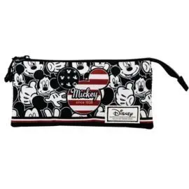 Estuche Portatodo Triple Hs Mickey Mouse u. s. a.