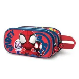 Estuche Portatodo Doble 3D Spiderman Gang