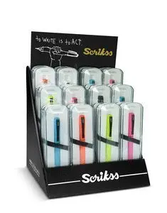 Expositor 16 Boligrafos Scrikss Canaval Colores Ne