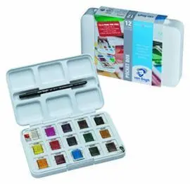 Caja 12 Pastillas Acuarela Van Gohg Pocket Box 3 Gratis