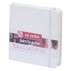 Cuaderno Bocetos 12X12Cm 140G 80 Hojas Blanco